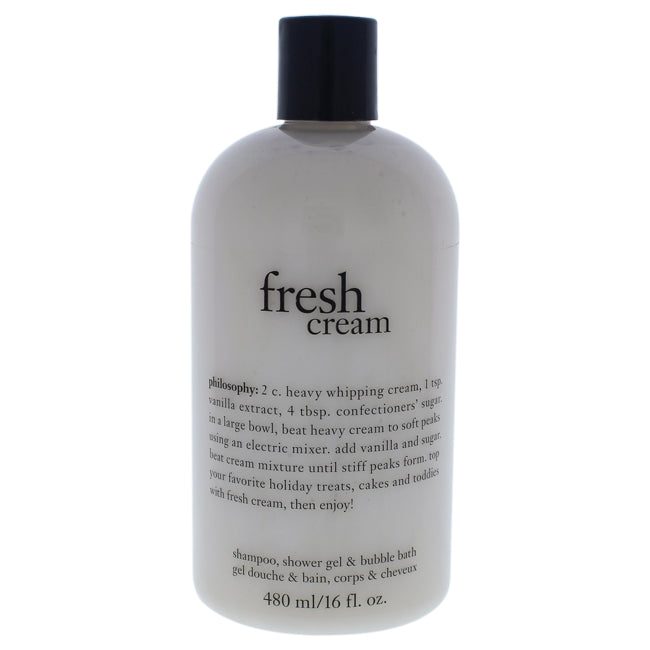 Philosophy Fresh Cream Shampoo, Shower Gel & Bubble Bath by Philosophy for Unisex - 16 oz Bath & Shower Gel
