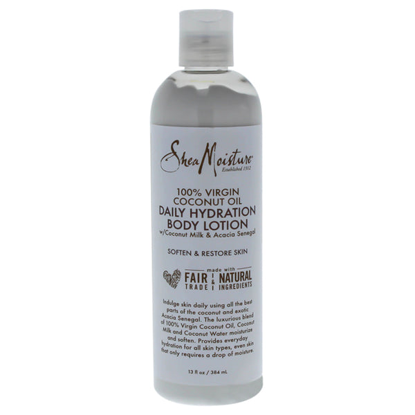 Shea Moisture 100% Virgin Coconut Oil Daily Hydration Body Lotion by Shea Moisture for Unisex - 13 oz Body Lotion