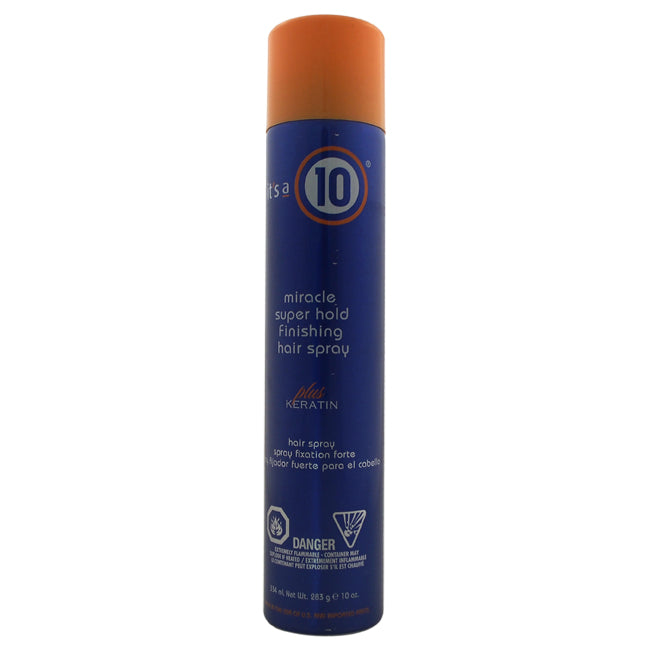 Its A 10 Miracle Super Hold Finishing Hairspray Plus Keratin by Its A 10 for Unisex - 10 oz Hairspray