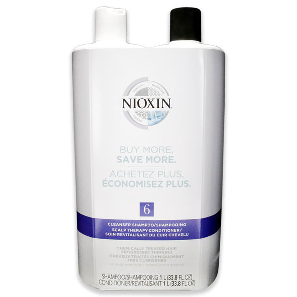 Nioxin System 6 Kit by Nioxin for Unisex - 2 Pc 33.8 oz Shampoo, Conditioner