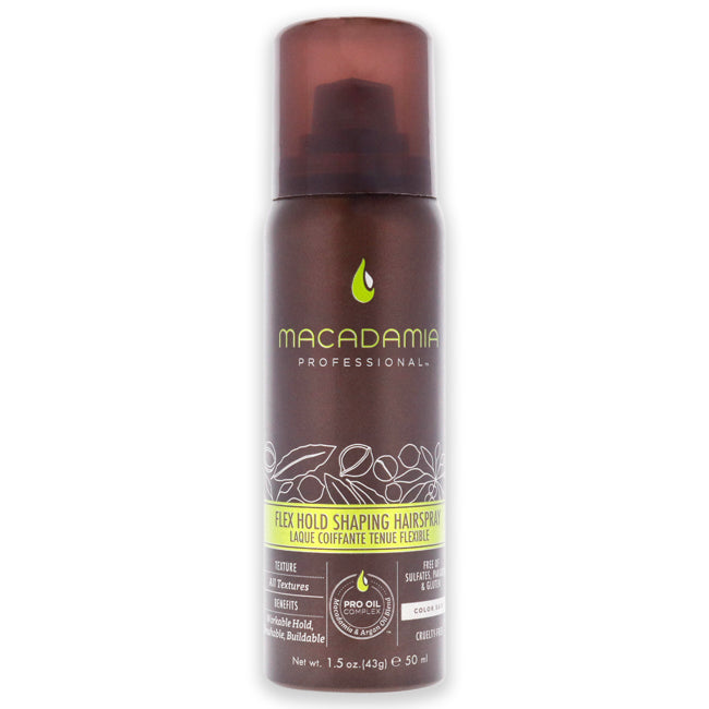 Macadamia Oil Flex Hold Shaping Hairspray by Macadamia Oil for Unisex - 1.5 oz Hair Spray