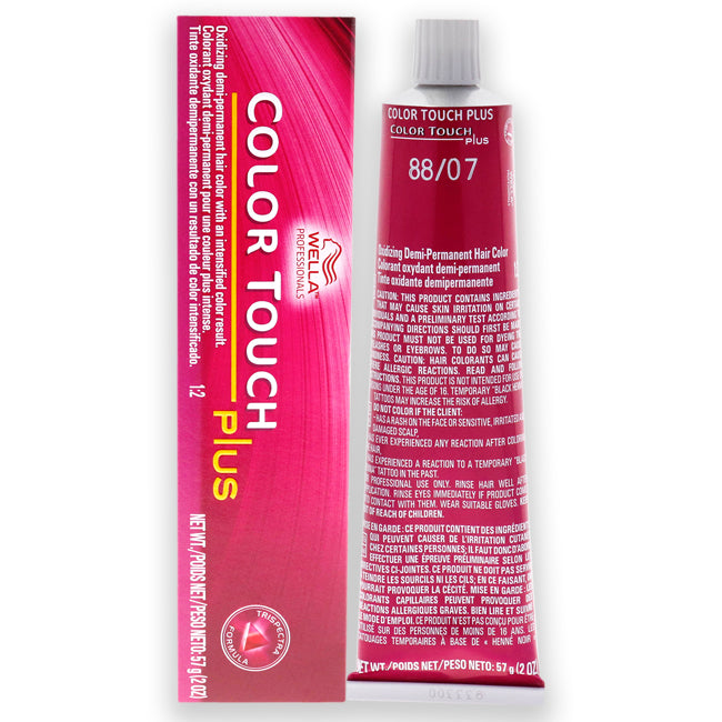 Wella Color Touch Plus Haircolor - 88/07 Intense Light Blonde/Natural ...