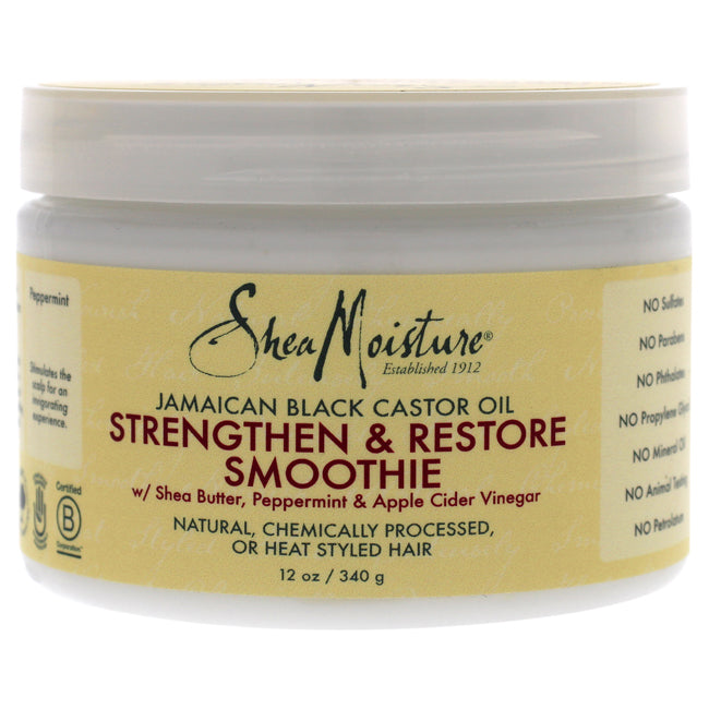 Shea Moisture Jamaican Black Castor Oil Strengthen & Restore Smoothie Cream by Shea Moisture for Unisex - 12 oz Cream