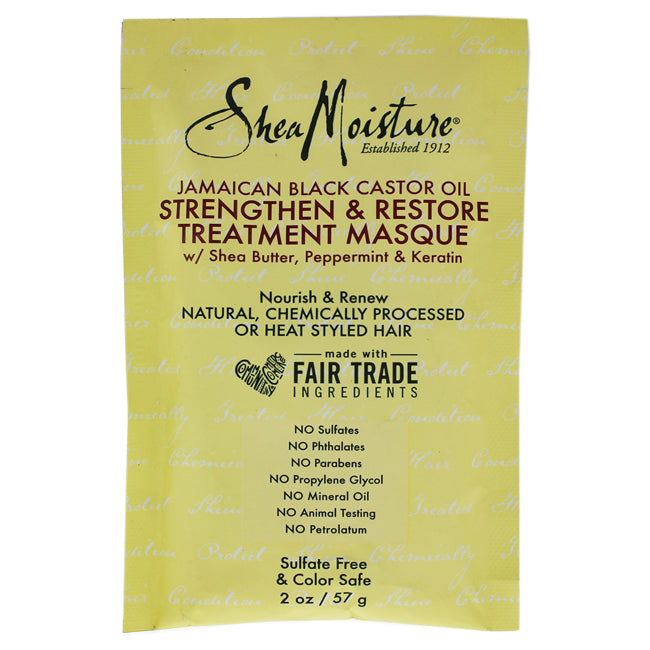 Shea Moisture Jamaican Black Castor Oil Strengthen-Grow Restore Treatment Masque by Shea Moisture for Unisex - 2 oz Treatment