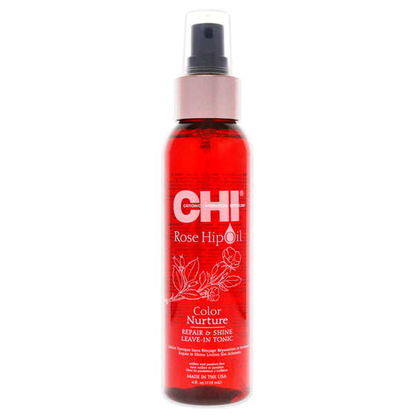 CHI Rose Hip Oil Color Nurture Repair and Shine Leave-In Tonic by CHI for Unisex - 4 oz Hair Spray