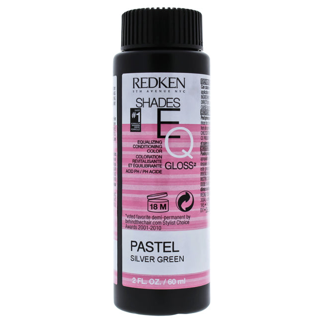 Redken Shades EQ Color Gloss - Pastel Silver Green by Redken for Unisex - 2 oz Hair Color