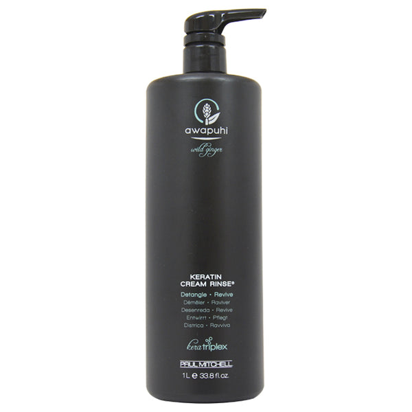 Paul Mitchell Awapuhi Wild Ginger Keratin Cream Rinse by Paul Mitchell for Unisex - 33.8 oz Rinse