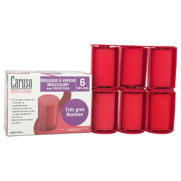 Caruso Caruso Professional Molecular Steam Rollers Model CR0674904 Red by Caruso for Unisex 6 Pc Jumbo Rollers