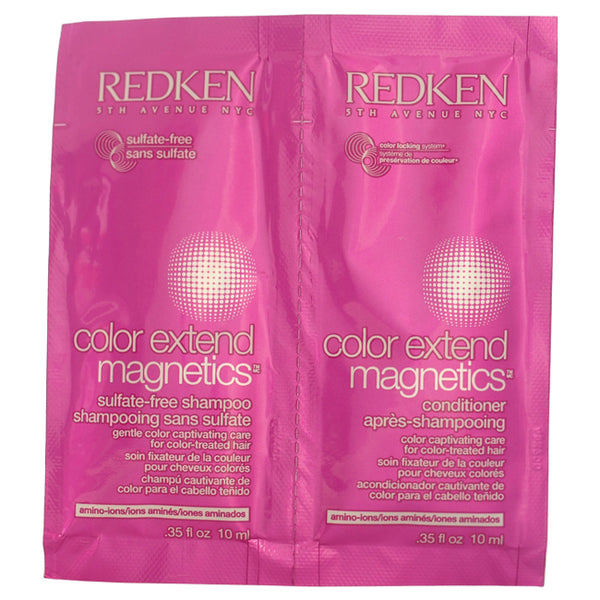 Redken Color Extend Magnetics Shampoo and Conditioner by Redken for Unisex - 2 x 10 ml Shampoo & Conditioner