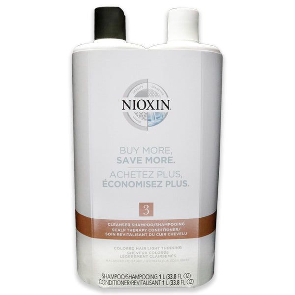 Nioxin System 3 Kit by Nioxin for Unisex - 33.8 oz Shampoo, Conditioner