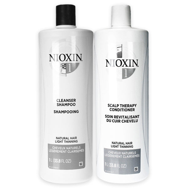 Nioxin System 1 Kit by Nioxin for Unisex - 33.8 oz Shampoo, Conditioner