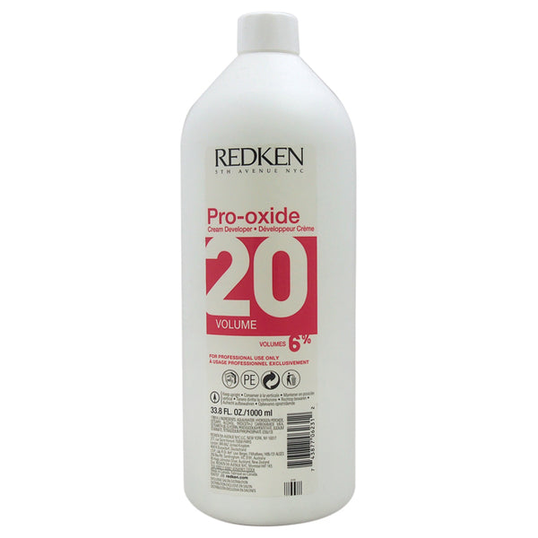 Redken Pro-Oxide Cream Developer - 20 Volume 6% by Redken for Unisex - 33.8 oz Cream Developer