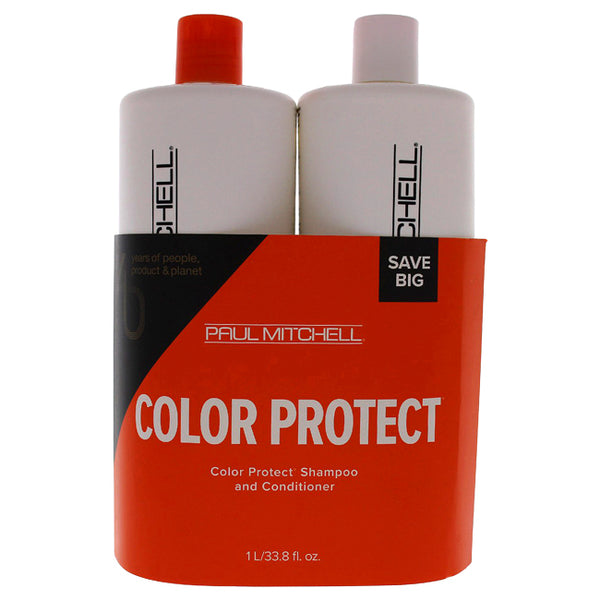 Paul Mitchell Color Protect Daily Kit by Paul Mitchell for Unisex - 2 Pc Kit 33.8 oz Shampoo, 33.8 oz Conditioner