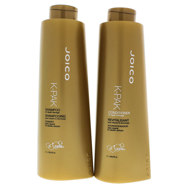 Joico K-Pak Duo by Joico for Unisex - 33.8 oz Shampoo and Conditioner