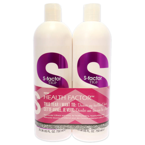 TIGI S-Factor Health Factor Daily Dose Kit by TIGI for Unisex - 2 Pc 25.36oz Shampoo, 25.36oz Conditioner