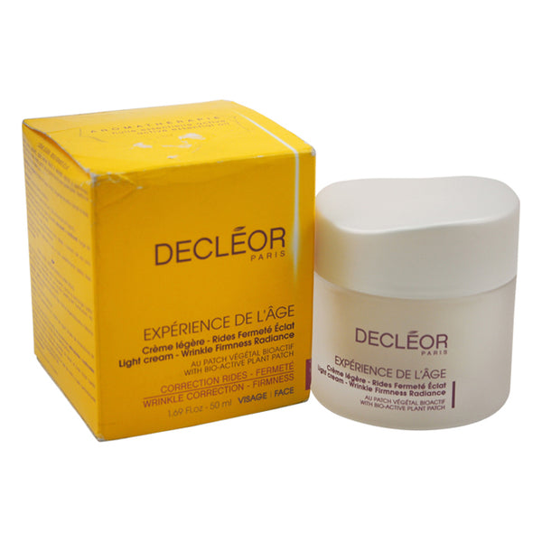Decleor Experience De LAge Light Cream Wrinkle Firmness Radiance by Decleor for Unisex - 1.69 oz Cream