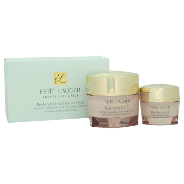 Estee Lauder Resilience Lift For Face And Eye Kit by Estee Lauder for Unisex - 2 Pc Kit 1.7oz Resilience Lift Firming/Sculpting Face And Neck Creme SPF 15 - Normal/Combination Skin, .5oz Resilience Lift Firming/Sculpting Eye Creme - All Skin Types