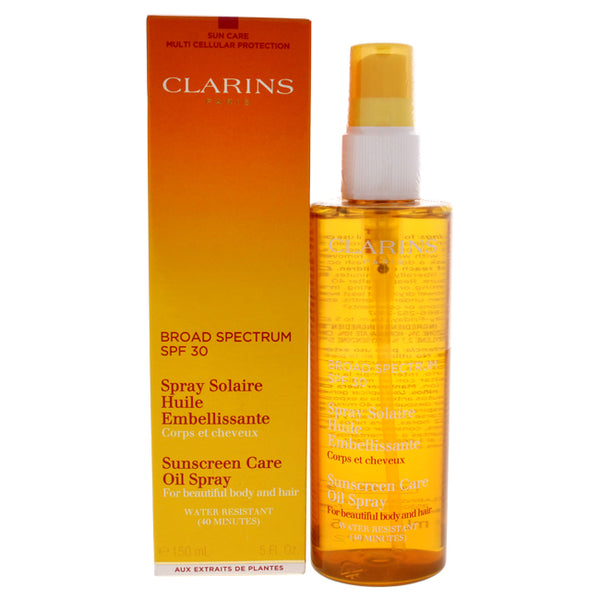 Clarins Sun Care Oil Spray SPF 30 by Clarins for Unisex - 5 oz Sunscreen