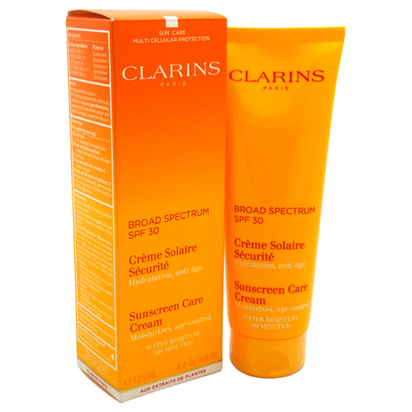Clarins Sunscreen Care Cream Broad Spectrum SPF 30 Water-Resistant by Clarins for Unisex - 4.4 oz Sun Care