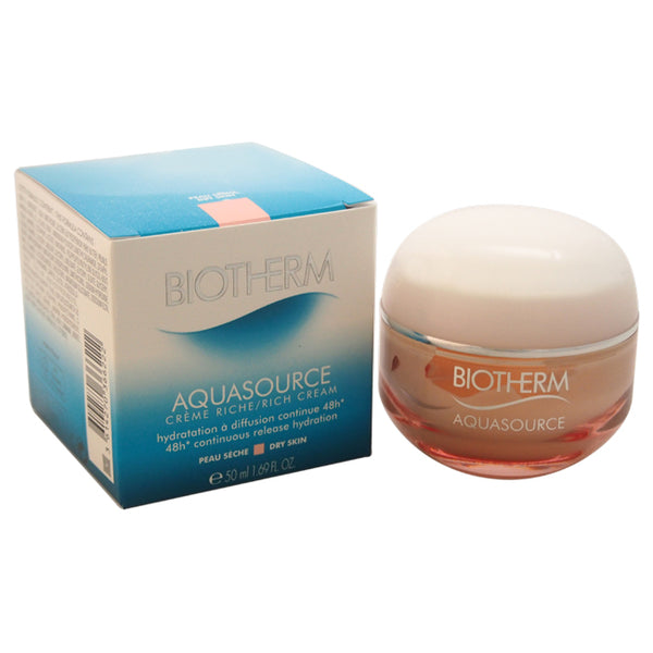 Biotherm Aquasource 48H Continuous Release Hydration Rich Cream - Dry Skin by Biotherm for Unisex - 1.69 oz Cream