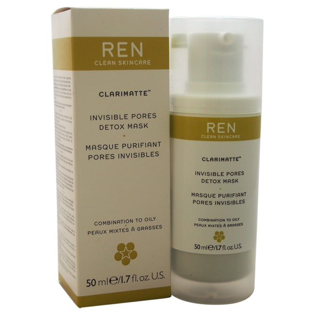 REN Clarimatte Invisible Pores Detox Mask by REN for Unisex - 1.7 oz Mask