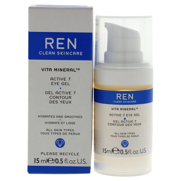 REN Vita Mineral Active 7 Eye Gel by REN for Unisex - 0.5 oz Eye Gel