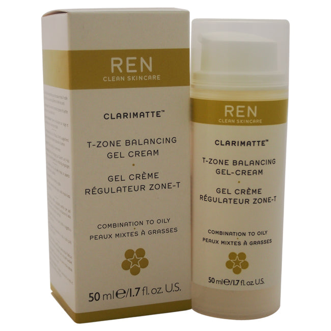 REN Clarimatte T-Zone Balancing Gel Cream - Combination To Oily Skin by REN for Unisex - 1.7 oz Gel & Cream