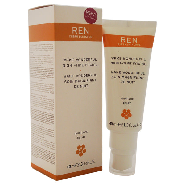 REN Wake Wonderful Night-Time Facial by REN for Unisex - 1.3 oz Treatment