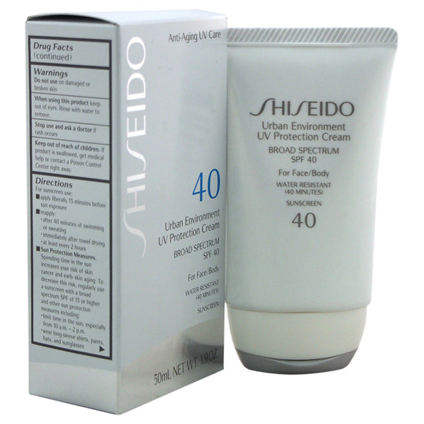 Shiseido Urban Environment UV Protection Cream Broad Spectrum SPF 40 by Shiseido for Unisex - 1.9 oz Sunscreen