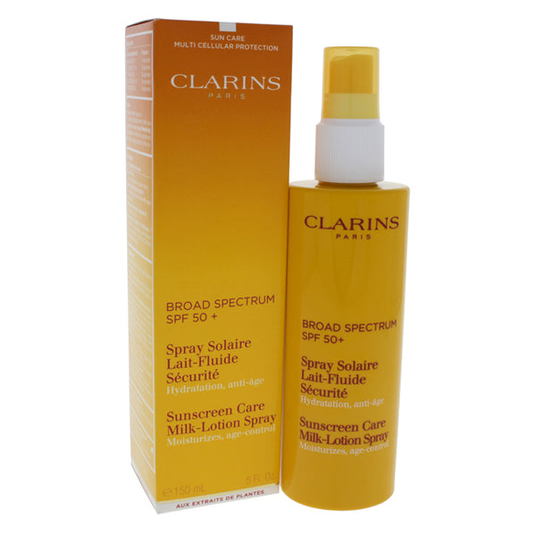Clarins Sunscreen Care Milk-Lotion Spray SPF50+ by Clarins for Unisex - 5 oz Lotion