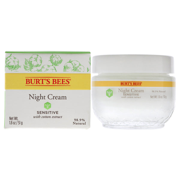 Burts Bees Sensitive Night Cream by Burts Bees for Unisex - 1.8 oz Cream