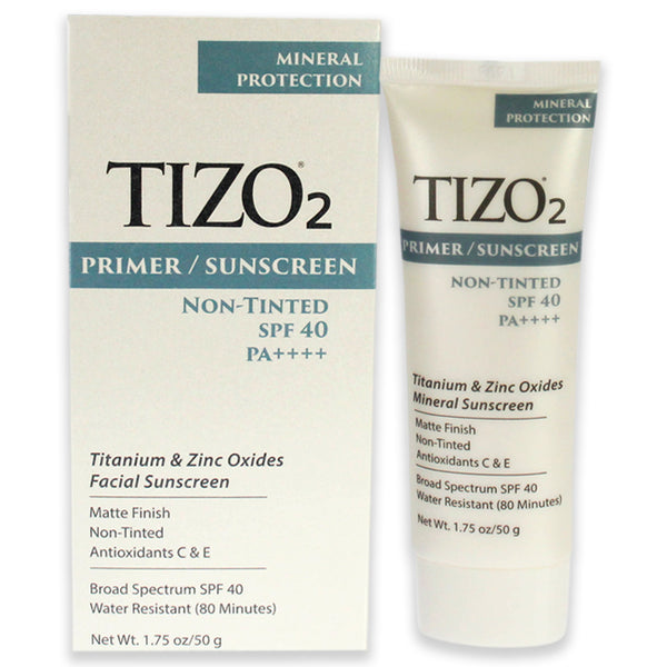 Tizo Tizo2 Facial Primer Non-tinted SPF 40 by Tizo for Unisex - 1.75 oz Sunscreen