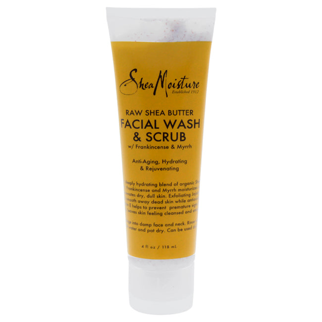 Shea Moisture Raw Shea Butter Facial Wash & Scrub by Shea Moisture for Unisex - 4 oz Cleanser