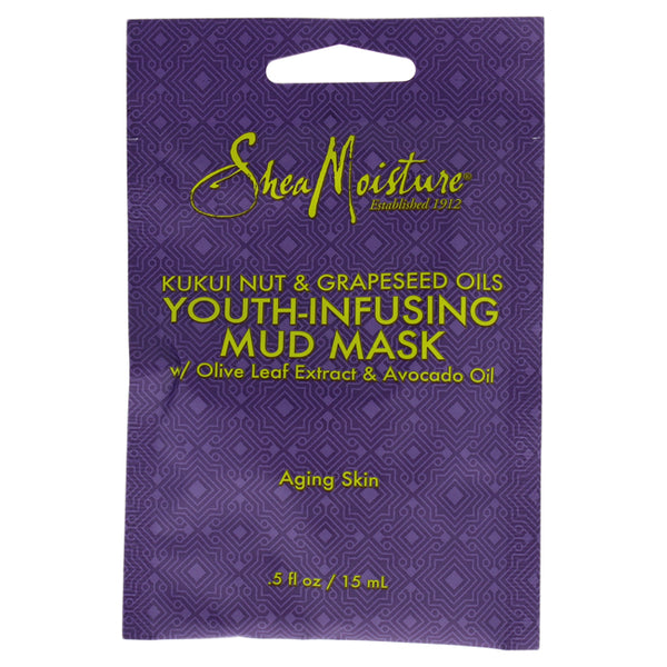 Shea Moisture Kukui Nut and Grapeseed Oils Youth-Infusing Mud Mask by Shea Moisture for Unisex - 0.5 oz Mask