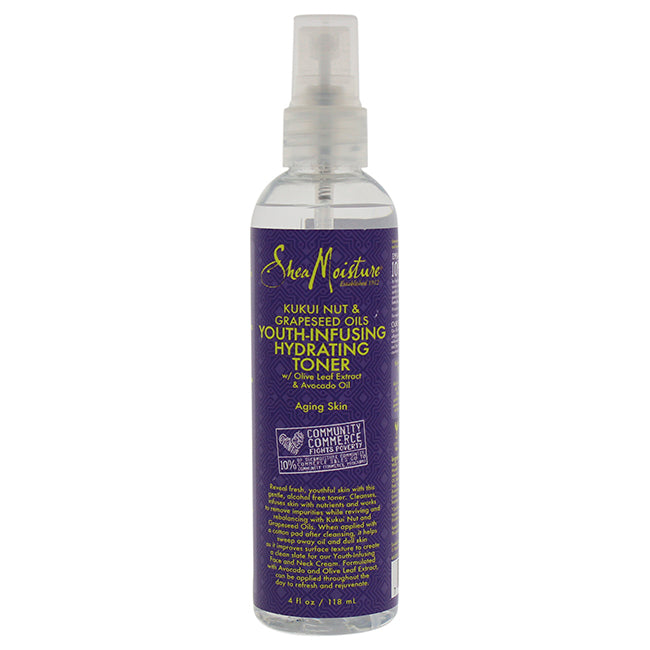 Shea Moisture Kukui Nut & Grapeseed Oils Youth-Infusing Hydrating Toner by Shea Moisture for Unisex - 4 oz Toner