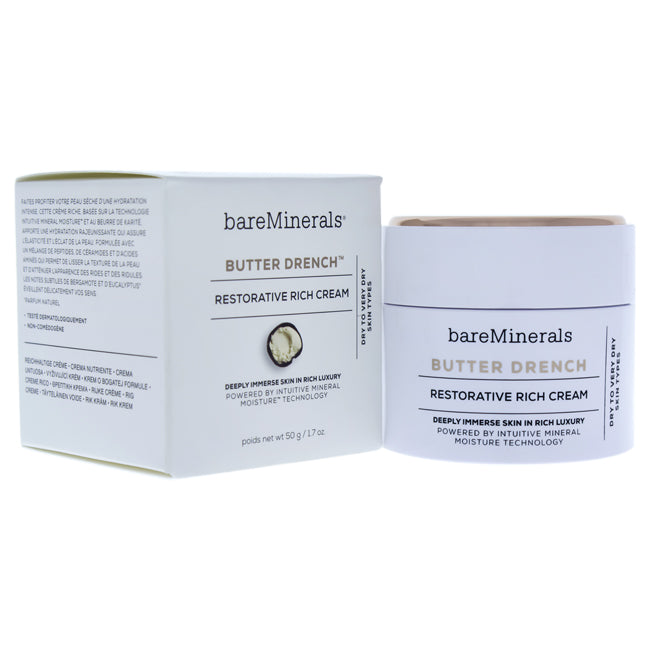 BareMinerals Butter Drench Restorative Rich Cream by bareMinerals for Unisex - 1.7 oz Cream