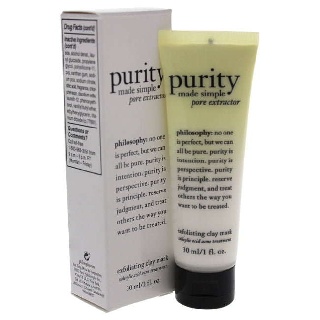 Philosophy Purity Made Simple Pore Extractor Exfoliating Clay Mask by Philosophy for Unisex - 1 oz Mask