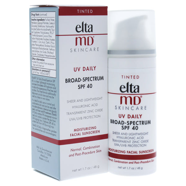 EltaMD UV Daily Moisturizing Facial Sunscreen SPF 40 - Tinted by EltaMD for Unisex - 1.7 oz Sunscreen