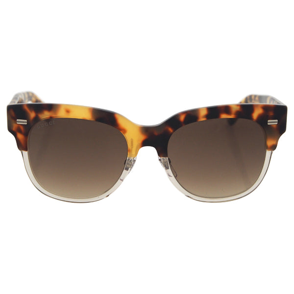 Gucci Women\'s Sunglasses Spotted Havana Oval Brown Gradient GG 3744/S 52-19-145 Gucci GG 3744/S Sunglasses Spotted Havana Tortoise Half Rim  main image 3