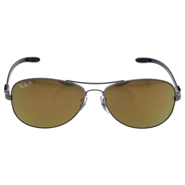 Ray Ban Ray Ban RB 8301 004/N3 - Shiny Gunmetal/Brown Gold Polarized by Ray Ban for Unisex - 59-14-140 mm Sunglasses