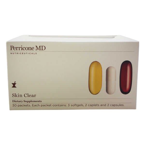 Perricone MD Skin Clear Supplements by Perricone MD for Unisex - 30 Pc Packet 3 Softgels, 2 Caplets, 2 Capsules