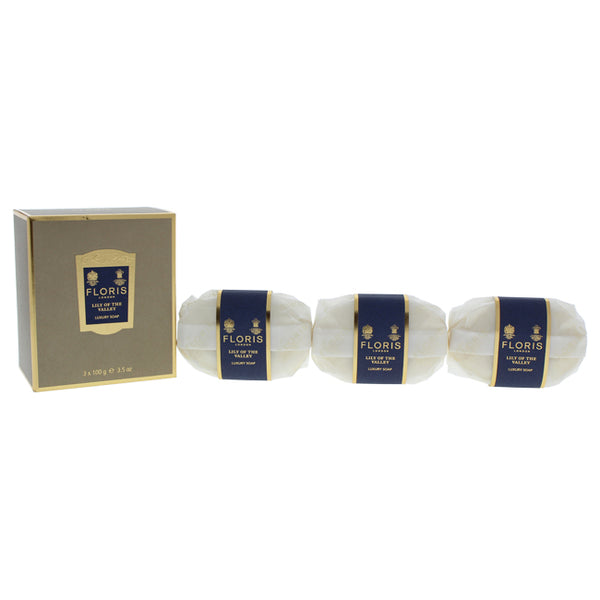 Floris London Lily Of The Valley Luxury Soap by Floris London for Women - 3 x 3.5 oz Soap