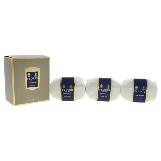 Floris London White Rose Luxury Soap by Floris London for Women - 3 x 3.5 oz Soap