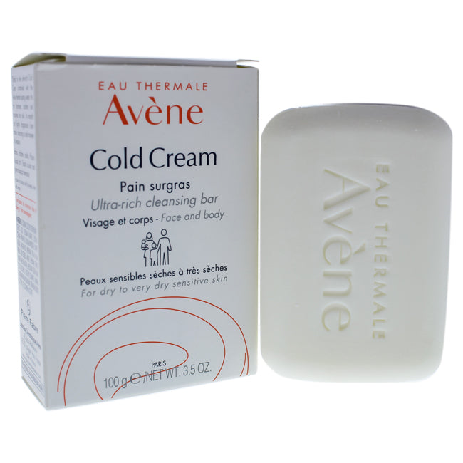 Avene Cold Cream Ultra Rich Cleansing Bar by Avene for Women - 3.5 oz Bar Soap