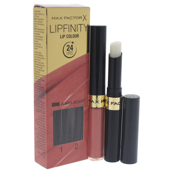 Max Factor Lipfinity - 006 Always Delicate by Max Factor for Women - 4.2 g Lipstick