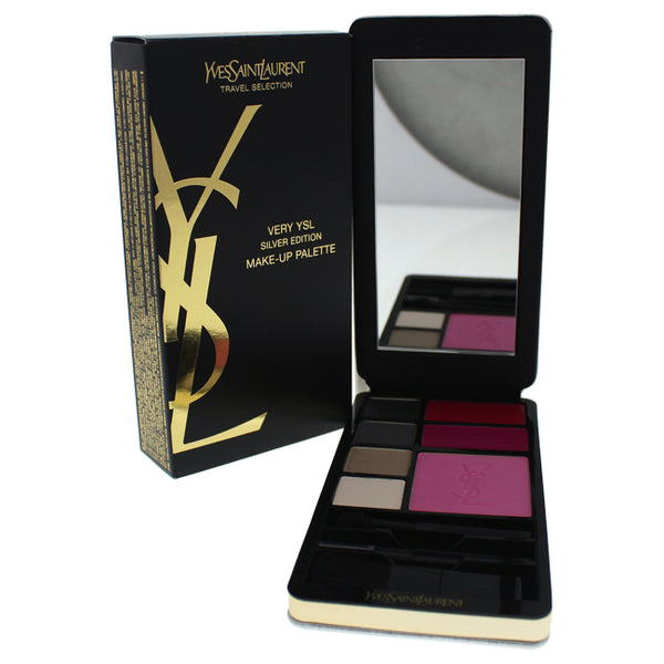 Yves Saint Laurent Very YSL Silver Edition Make-Up Palette by Yves Saint Laurent for Women - 1 Pc Palette 2 x 0.4oz Powder Eye Shadows - Gris Metallique, Gris Mat, 2 x 0.03oz Beige Nacre, Beige, 2 x 0.05oz Solid Lipcolours, 0.16oz Powder Blusher