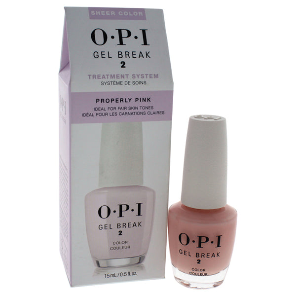 OPI Gel Break 2 # NT R03 - Properly Pink by OPI for Women - 0.5 oz Nail Treatment