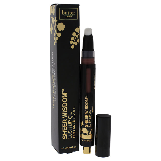 Butter London Sheer Wisdom Lush Lip Oil - Rich Nutmeg by Butter London for Women - 0.08 oz Lip Oil