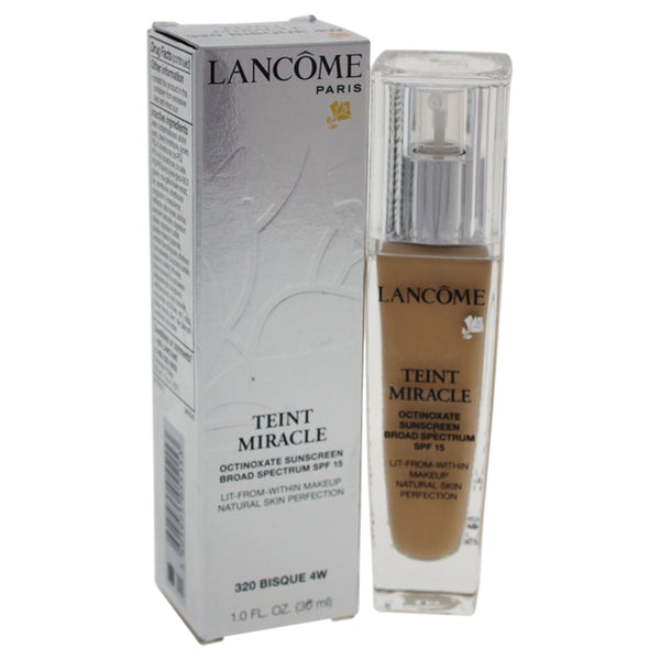 Lancome Teint Miracle Lit-From-Within Makeup Sunscreen SPF 15 - # 320 Bisque 4W by Lancome for Women - 1 oz Foundation