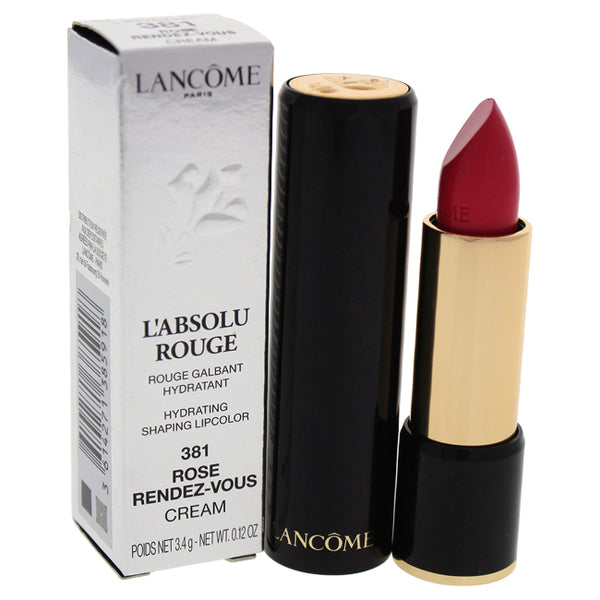 Lancome LAbsolu Rouge Hydrating Shaping Lipcolor - # 381 Rose Rendez-Vous - Cream by Lancome for Women - 0.12 oz Lipstick